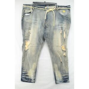 Frost Originals F1777 Jeans Mens 54 X 33 Light Blue Gorpcore Grunge Distressed